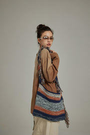 Fringe Knitted Shoulder Bag