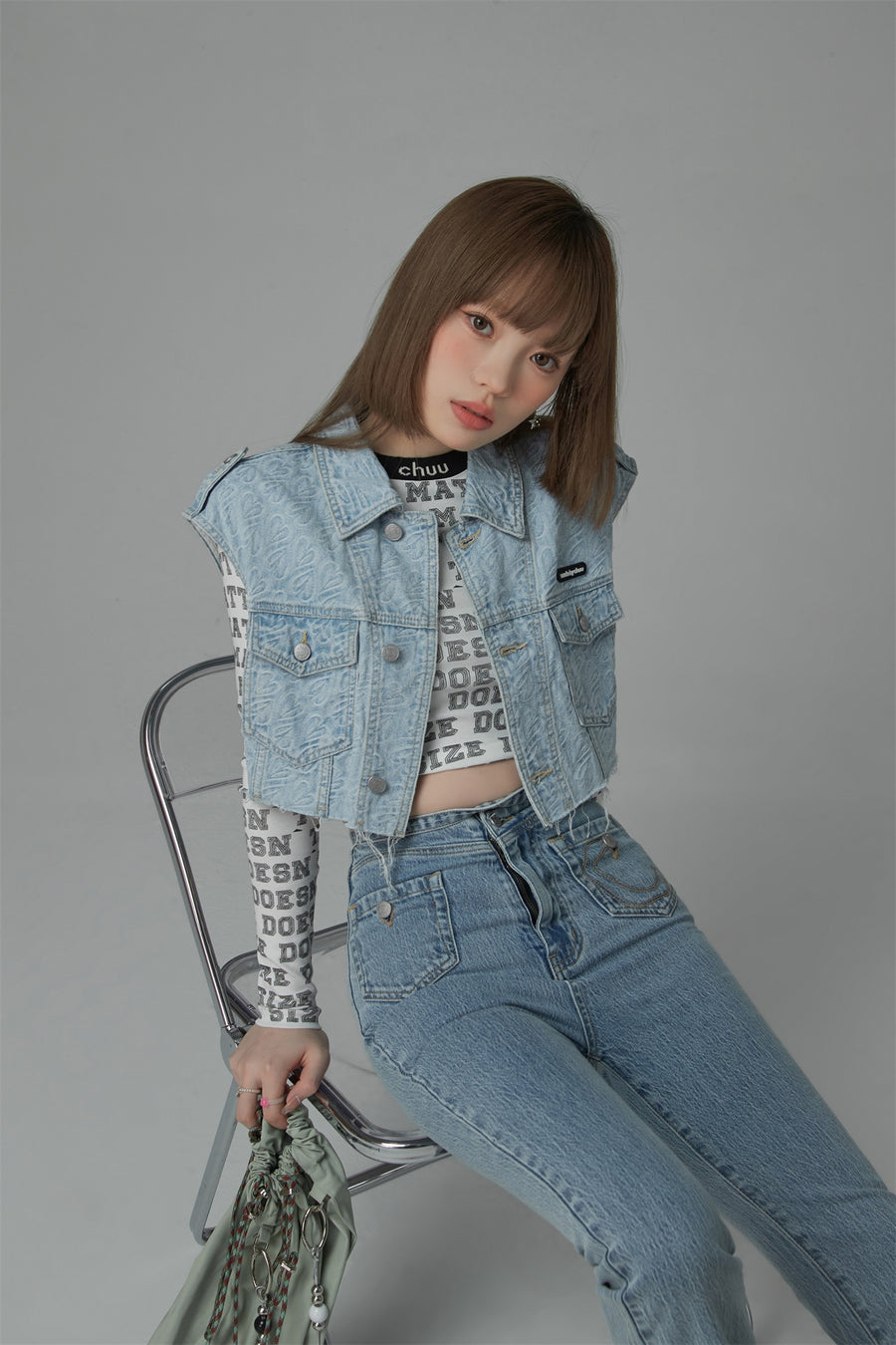 CHUU Loose Fit Denim Vest