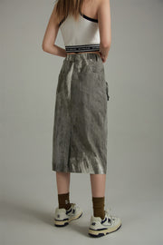 Vintage Washed Long Skirt