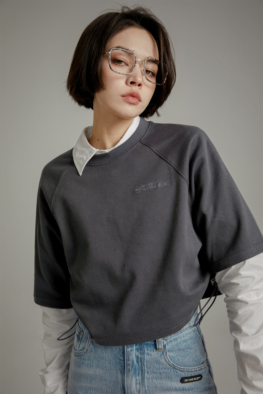 CHUU Raglan Cropped T-Shirt