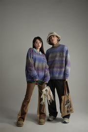 Gradient Stripe Knit Sweater