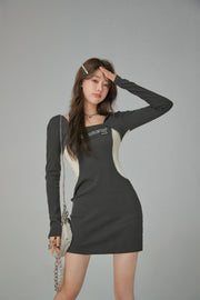 Square Neck Slim Dress