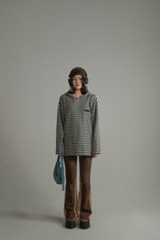 Striped Overfit Long-Sleeves Hoodie