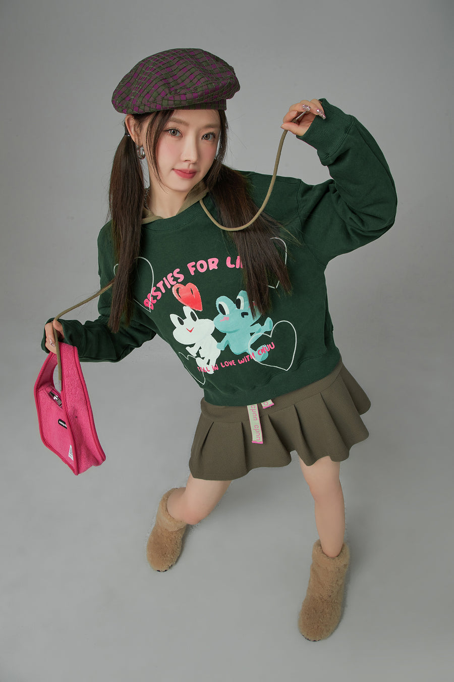 CHUU Tennis Frog Loose Fit Sweatshirt