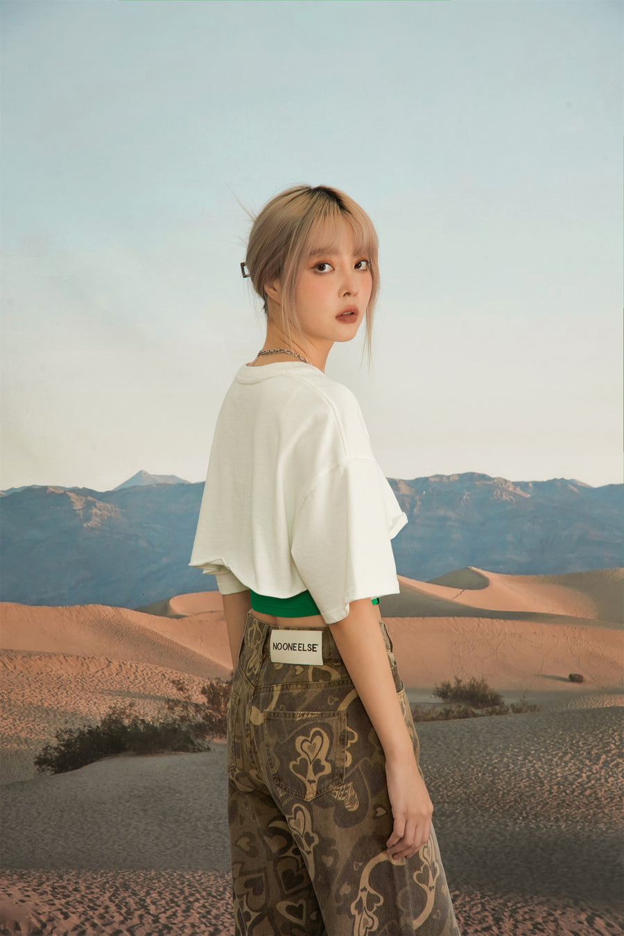 CHUU Bring The Spark Back Maxi Cropped T-Shirt