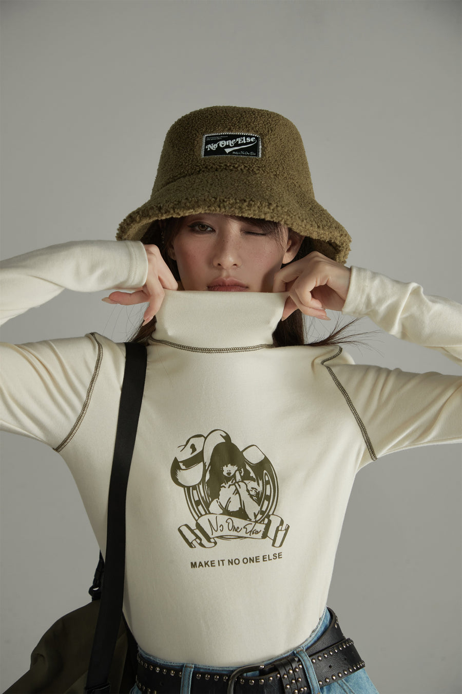 CHUU Fleece Bucket Hat