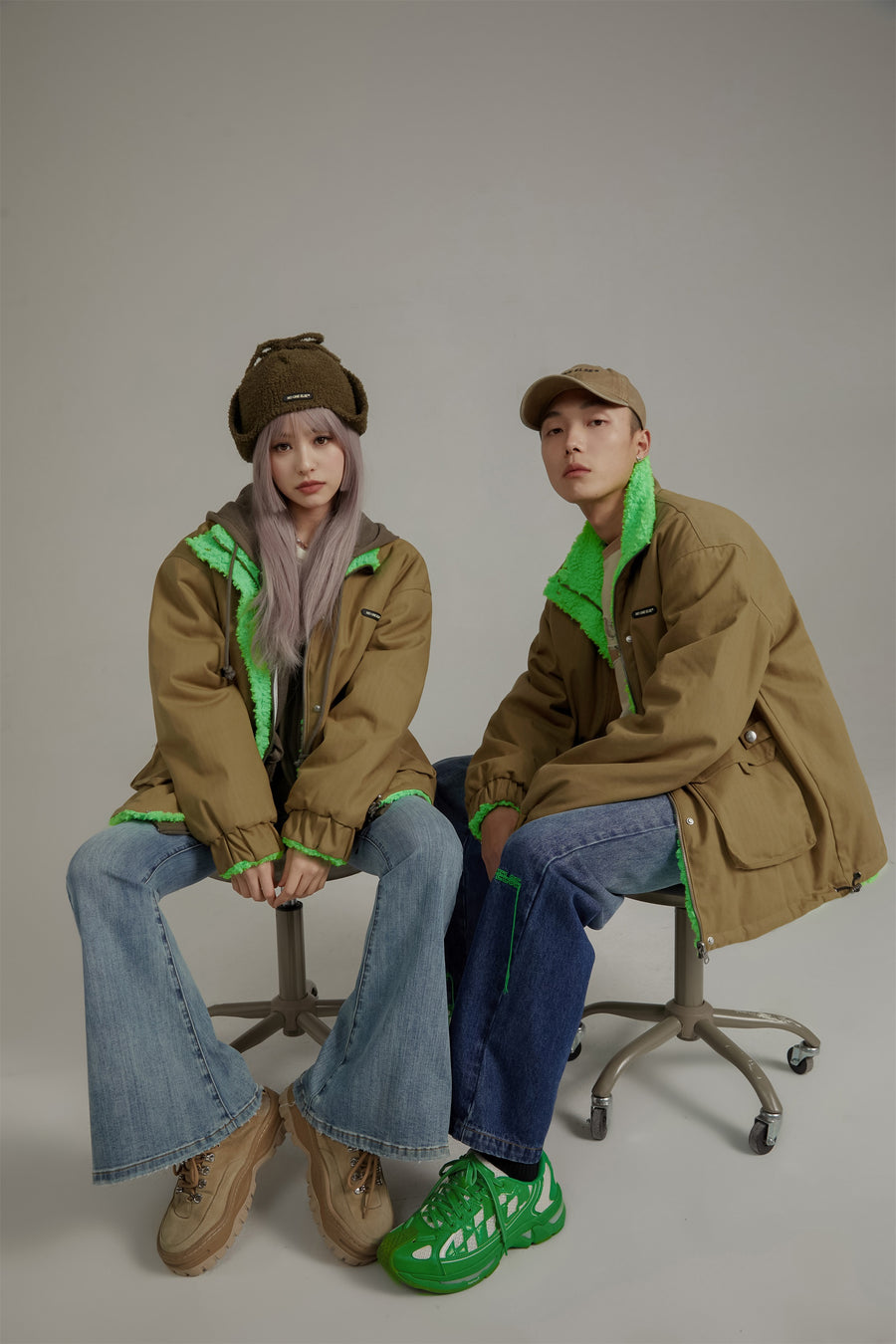 CHUU Reversible Fleece Zip-Up Jacket