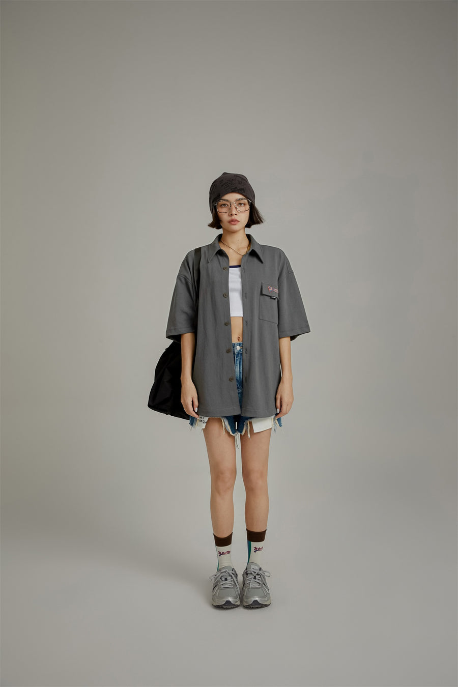 CHUU Embroidered Pocket Shirt