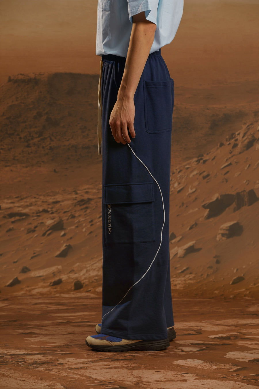 CHUU String Cargo Wide Pants