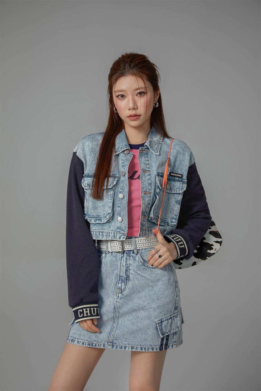 CHUU Denim Mini Skirt