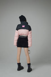 Pop Of Color Crop Padded Jacket