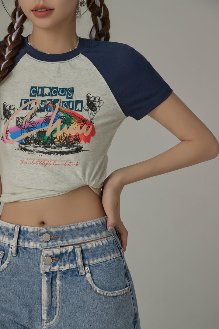 Raglan Circus Carousel Color T-Shirt