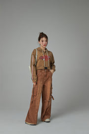 Downside Wide Denim Cargo Pants