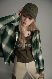 Scottish Check Hooded Shirt