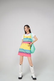 Rainbow Cropped Overall Top