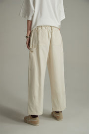 Cotton Ankle Cropped Wide Pants