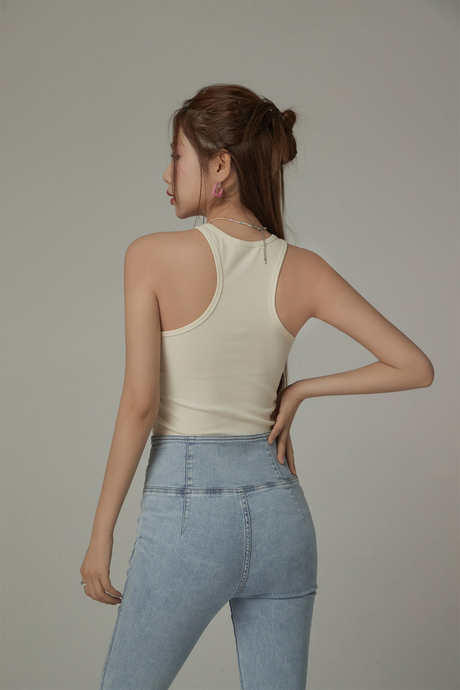 CHUU Slim Ribbed Crop Top