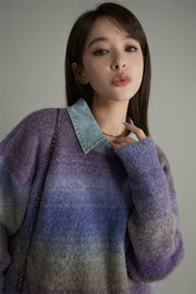 Gradient Stripe Knit Sweater