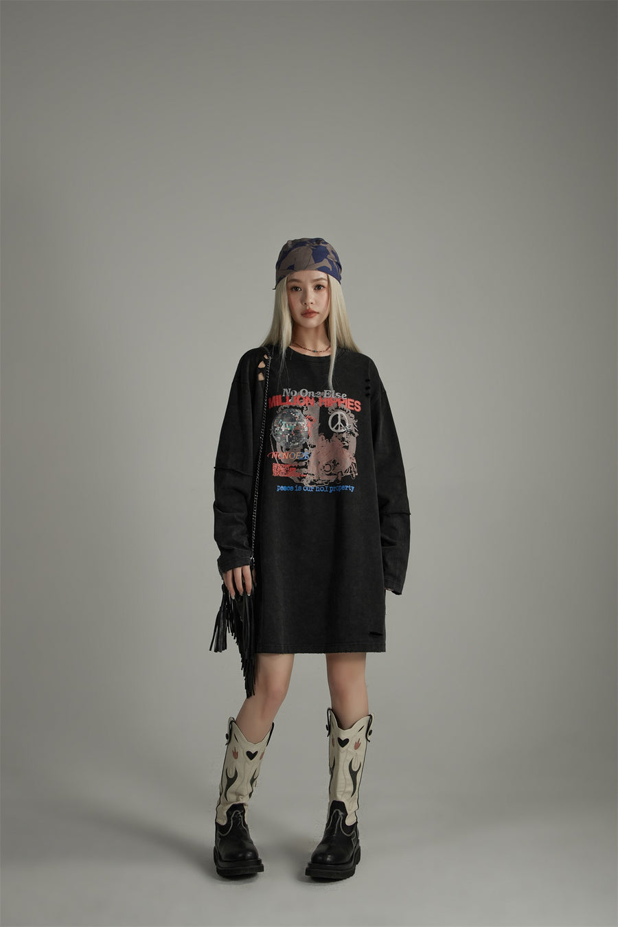 CHUU Million Hippies Sweatshirt Dress