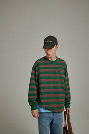 Stripe Color Sweatshirt