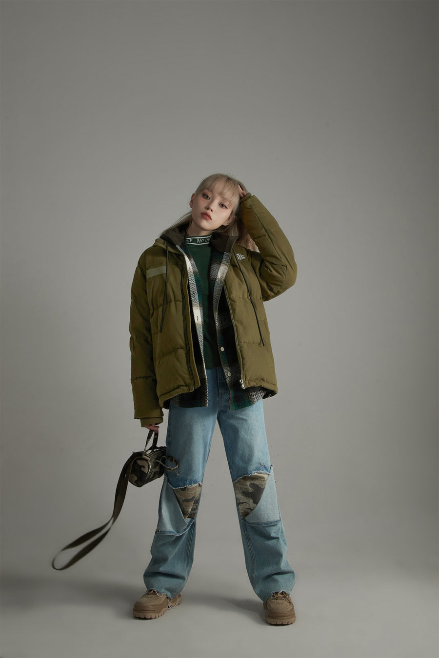 CHUU No Number Duck Down Puffer Coat