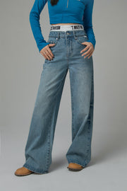 Size Doesnt Matter Wide Straight Denim Jeans