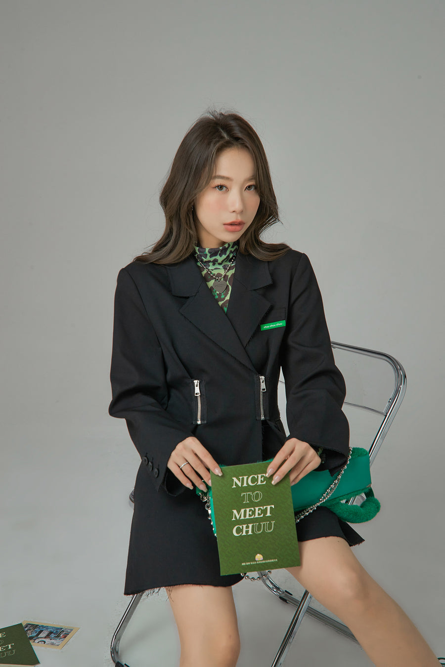 CHUU Also In The Mix Blazer Dress