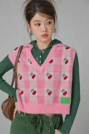 A Funny Flavor Cherry Sleeveless Vest