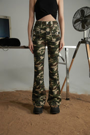 Camouflage Bootcut Pants