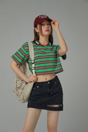 Striped Cropped T-Shirt