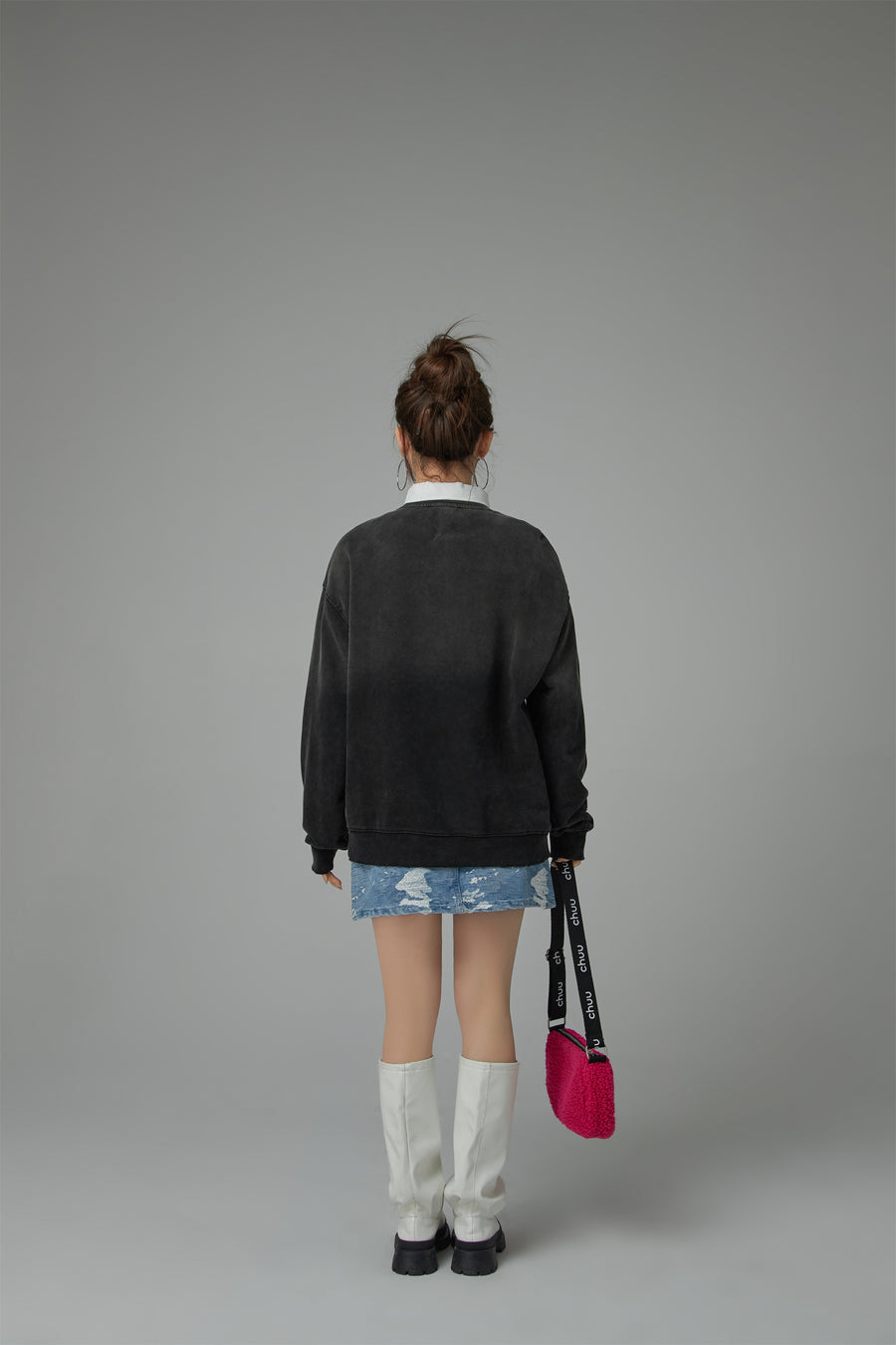 CHUU Chuu Made Washed Loose Fit Sweatshirt