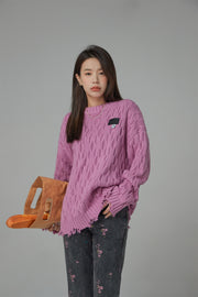 Parties They Throw Pretzel Round Knit Sweater