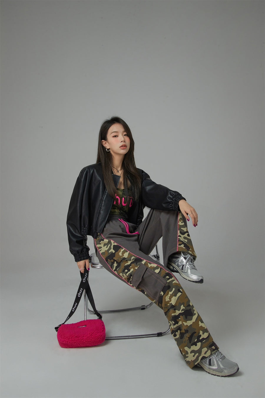 CHUU Camouflage Bands Jogger Pants