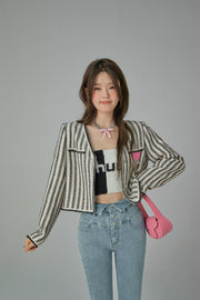 Cupcake Striped V-Neck Jacket