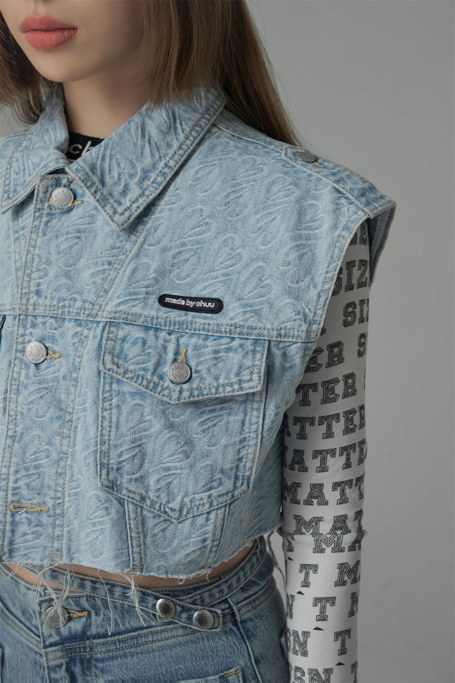 CHUU Loose Fit Denim Vest