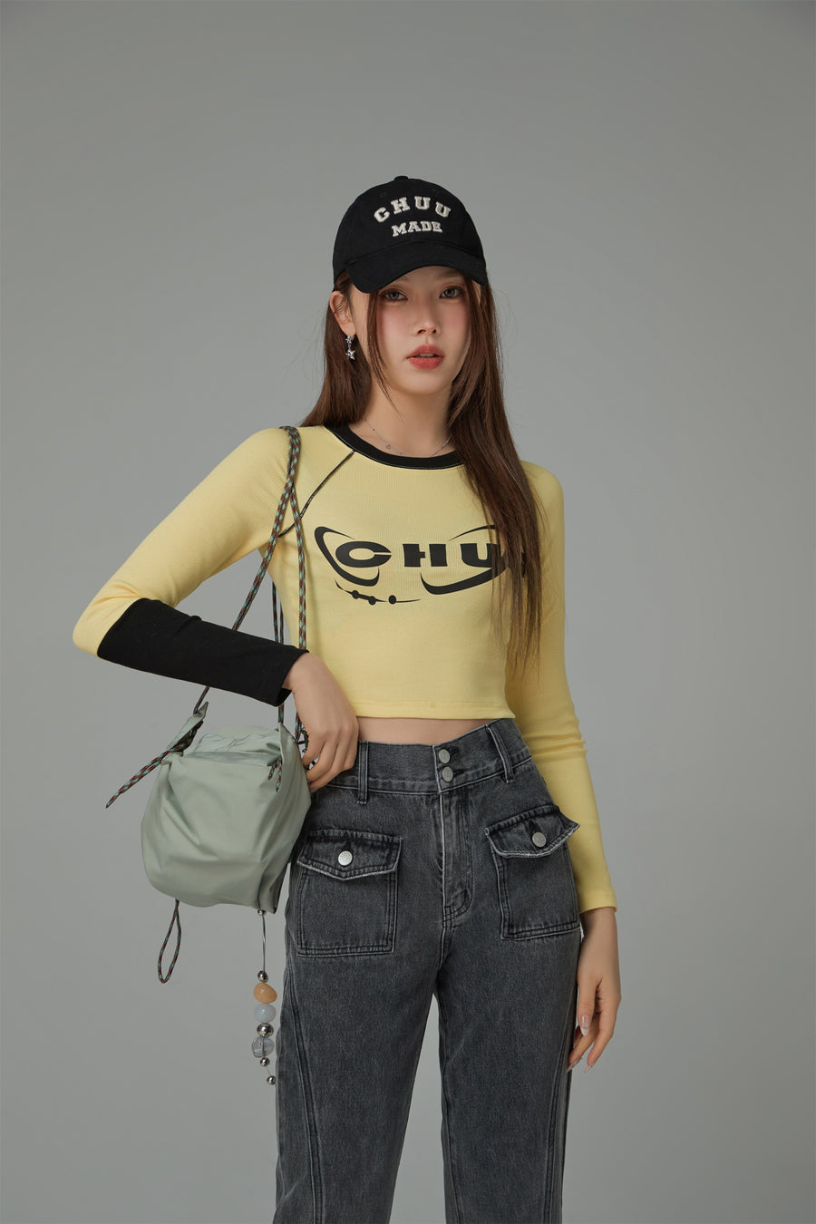 CHUU Back Split Raglan T-Shirt