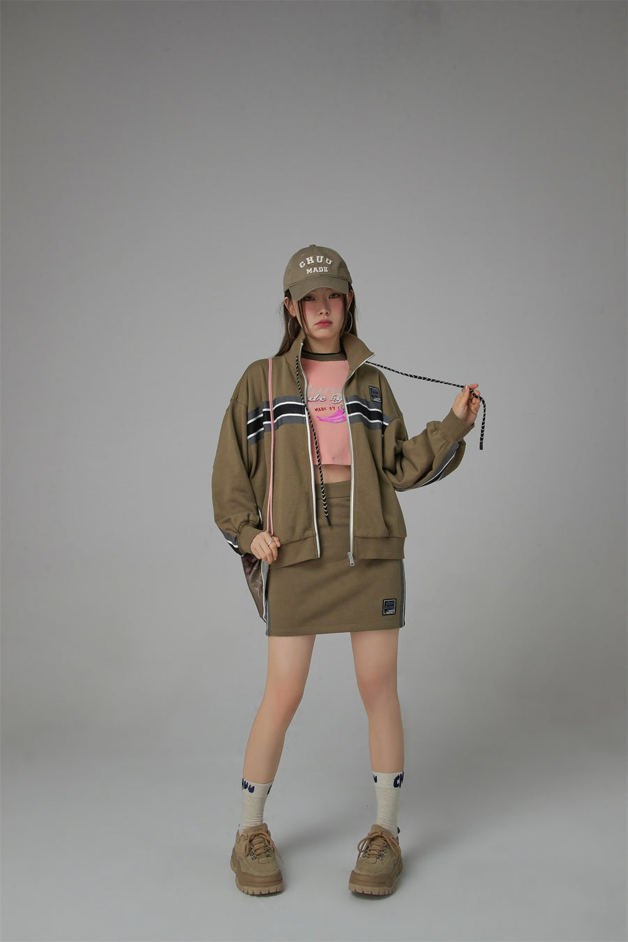 CHUU Through Time Zip-Up Loose-Fit Jacket