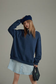 Solid Simple Casual Sweatshirt