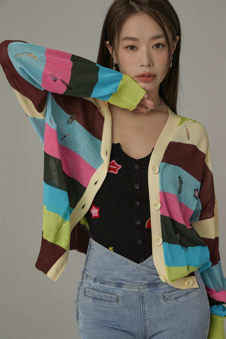 Rainbow Color Cardigan