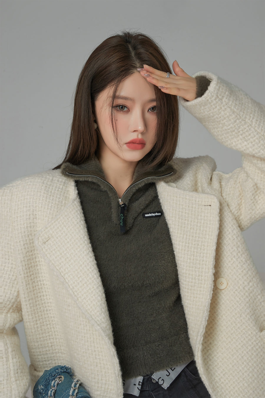 CHUU I Bloom And Grow Tweed Wool Jacket