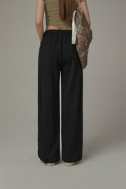 String Wide Slit Pants