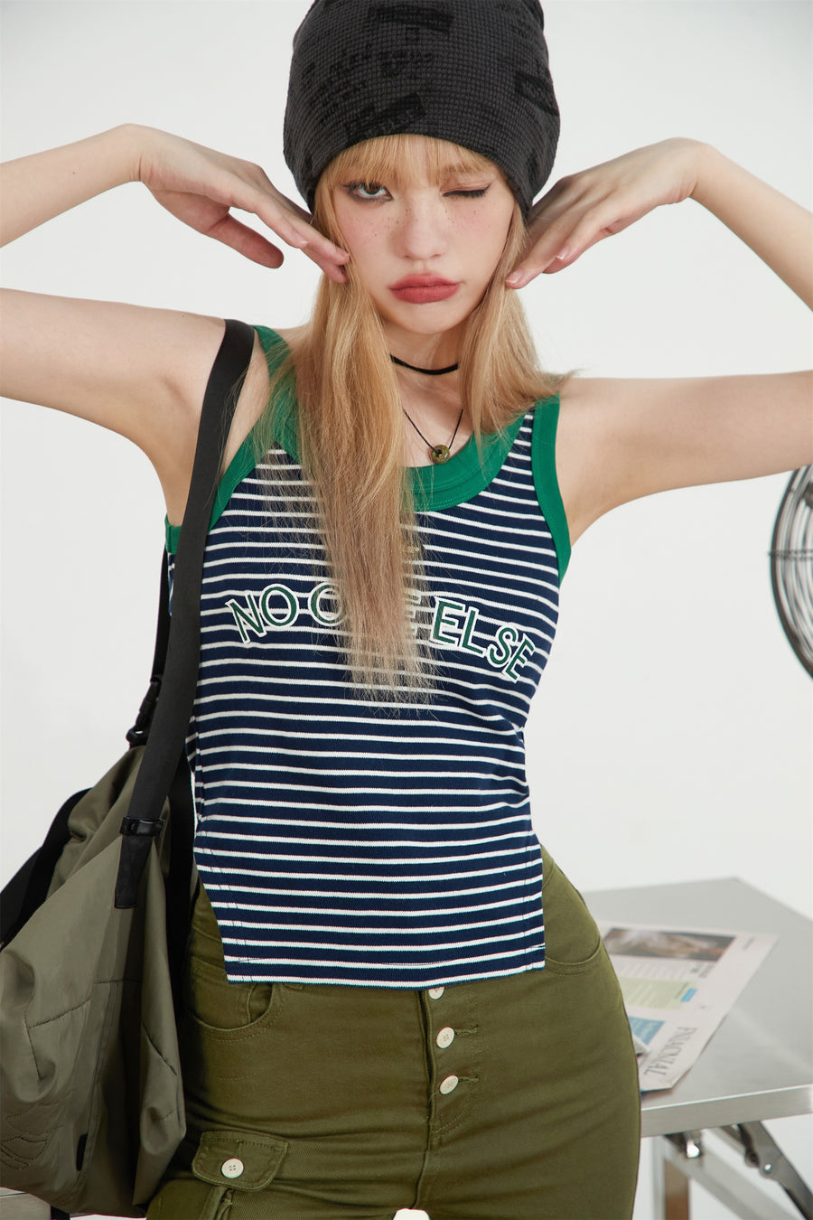 CHUU Striped Casual Sleeveless Top