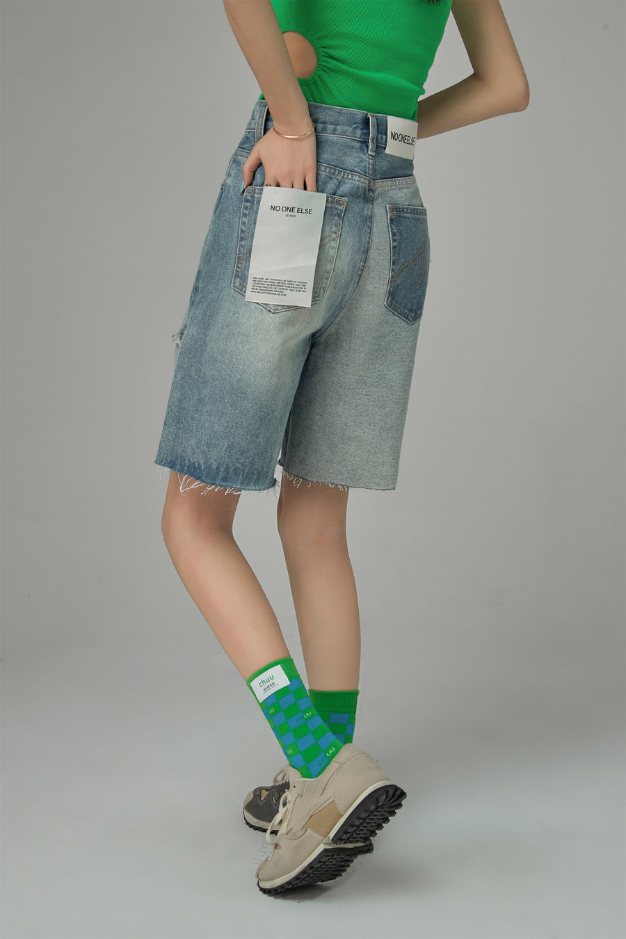 CHUU Creating More Bermuda Denim Shorts