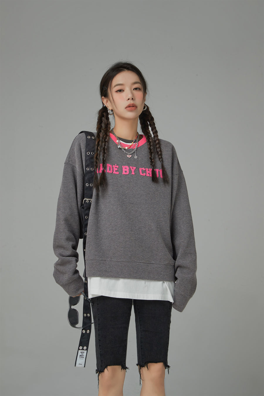 CHUU Canvas Textured Sweater