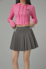 Pleated Mini Skirt