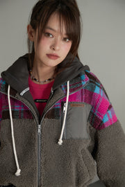 Colored Crop Fleece Jacket