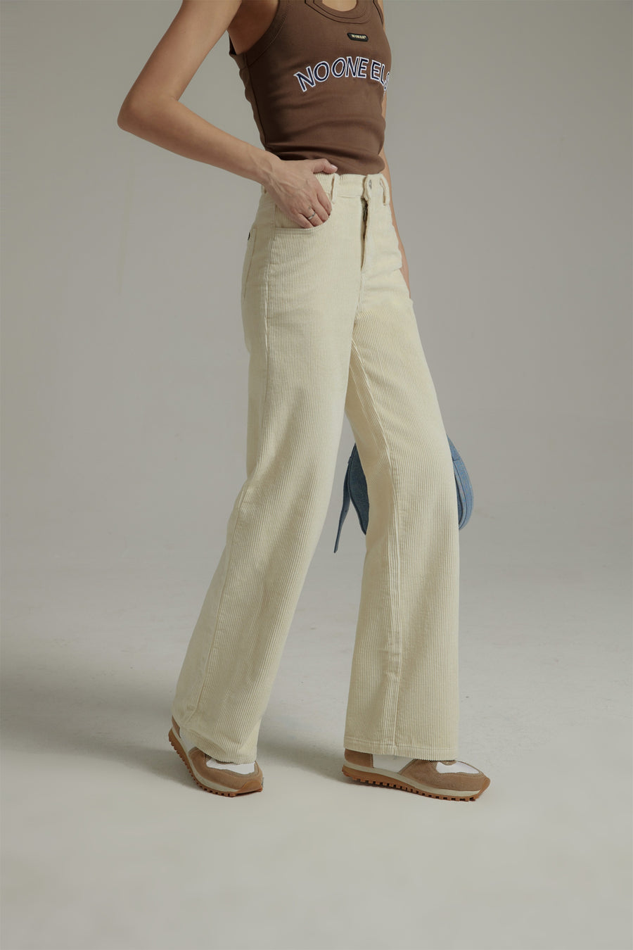 CHUU Neutral Corduroy Straight Pants