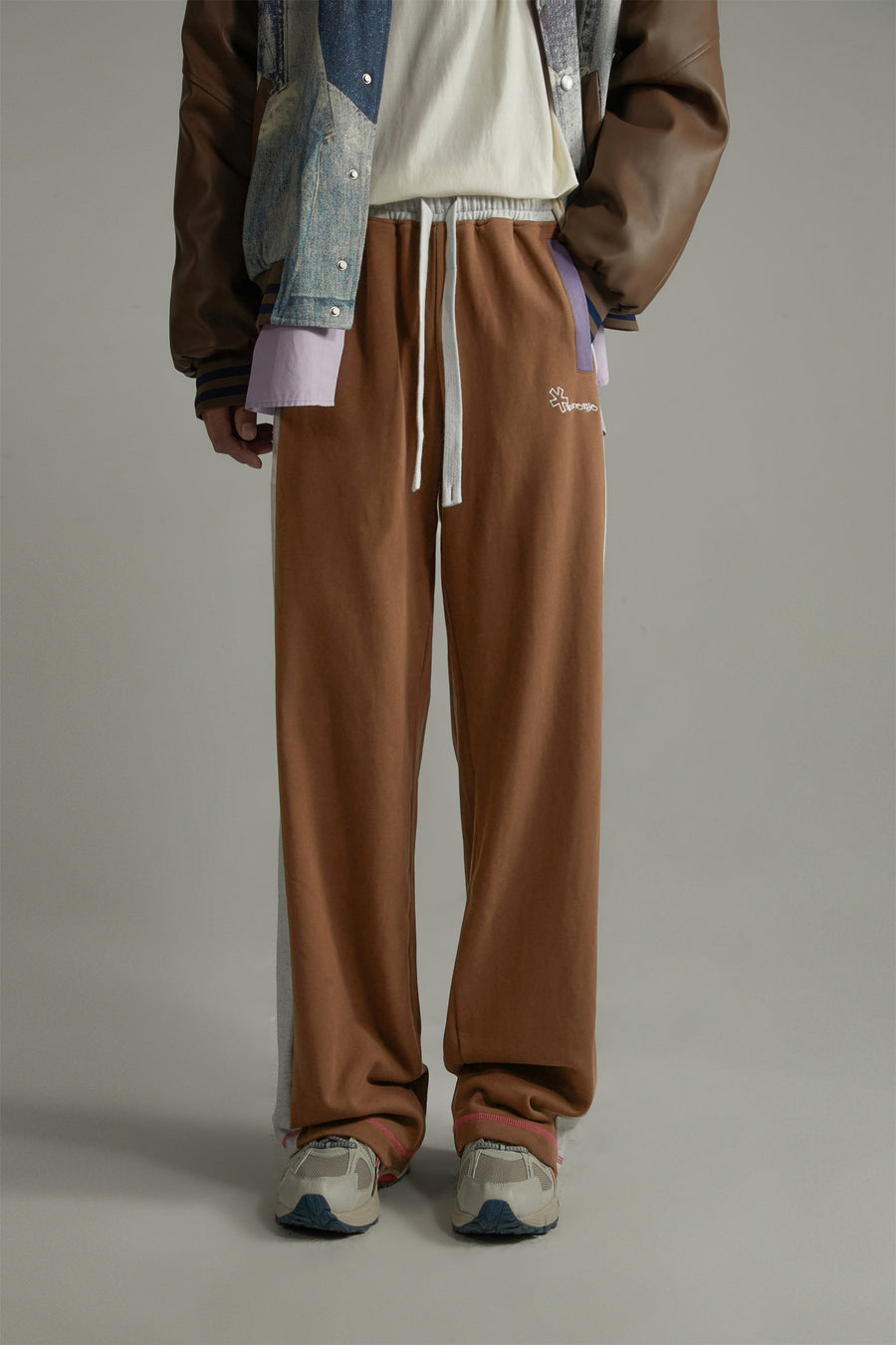 CHUU Color Matching Loose Fit Pants