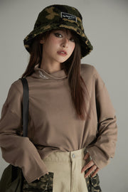 Wide Turtleneck Long-Sleeves Top