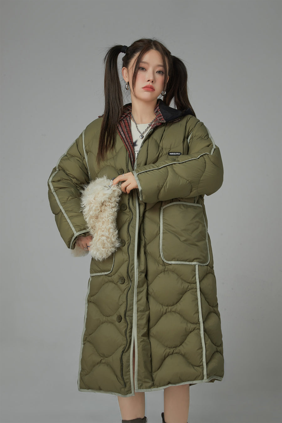 CHUU I Got Up Cozy Quilted Padding Coat